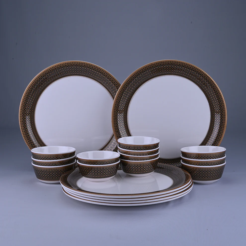 31 pc Dinner Set Rnd Gold - Heera