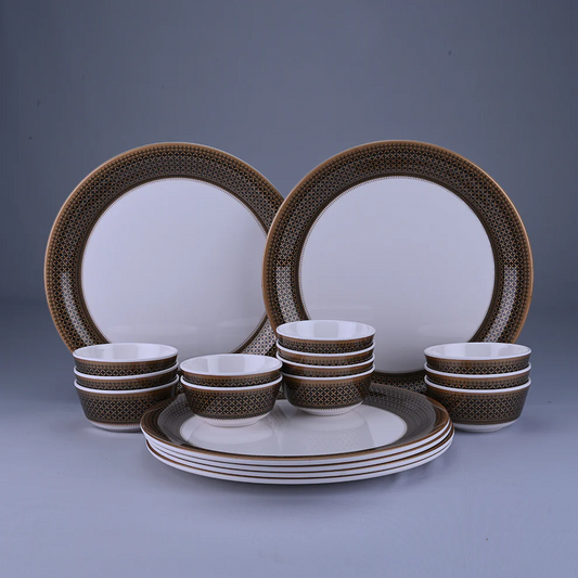 31 pc Dinner Set Rnd Gold - Heera