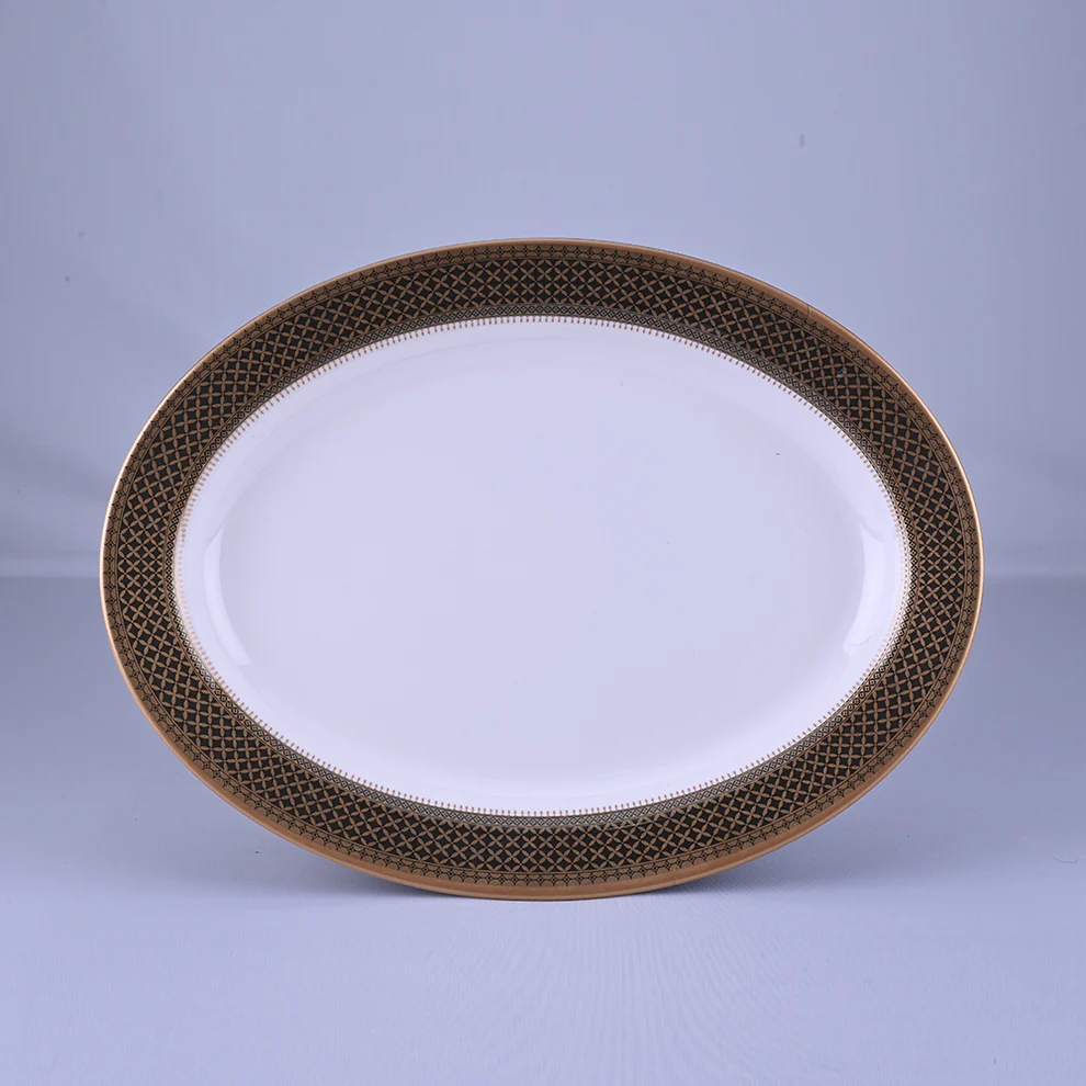 31 pc Dinner Set Rnd Gold - Heera
