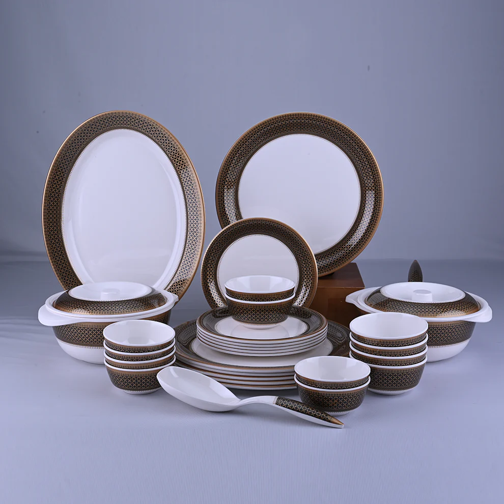 31 pc Dinner Set Rnd Gold - Heera