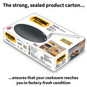 Hawkins Futura  Tava, Non Stick Tawa with Stainless Steel Handle, Black