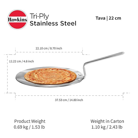 hawkins- Nonstick Flate Tava -22 cm